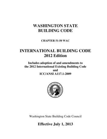 INTERNATIONAL BUILDING CODE 2012 Edition
