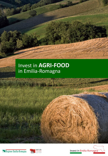 Invest In AGRI-FOOD In Emilia-Romagna