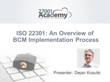 ISO 22301: An Overview Of BCM Implementation Process