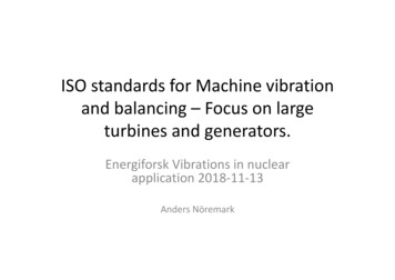 ISO Standards For Machine Vibration And Balancing –Focus .
