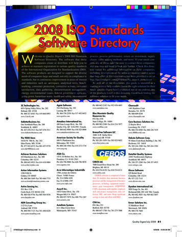 2008 ISO Standards Software Directory