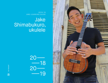 2018-19 UMS LEARNING GUIDE Jake Shimabukuro, Ukulele