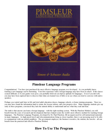 Pimsleur Language Programs