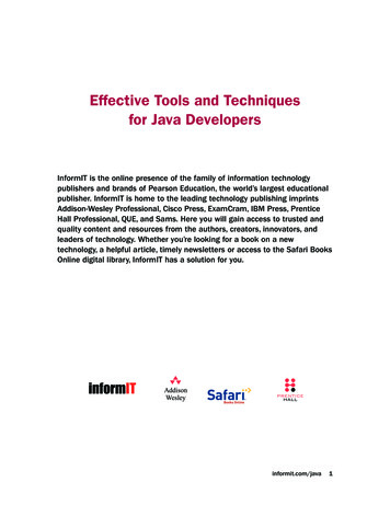 Effective Tools And Techniques For Java Developers