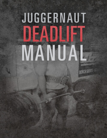 Juggernaut DEADLIFT MANUAL