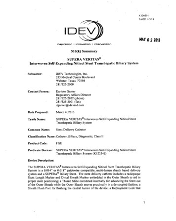 K 130591 IDEV - Food And Drug Administration
