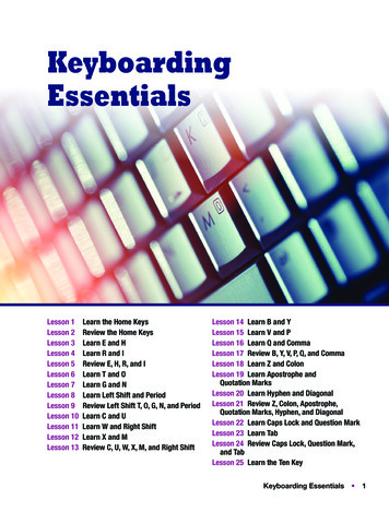 Keyboarding Essentials - Pearson