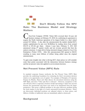 Rule: The Business Model And Strategy Matters C