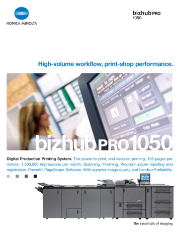 High-volume Workflow, Print-shop Performance.