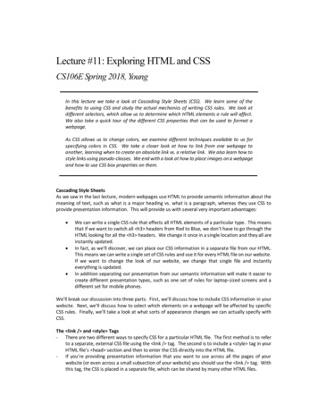 L11N Exploring HTML And CSS - Stanford University