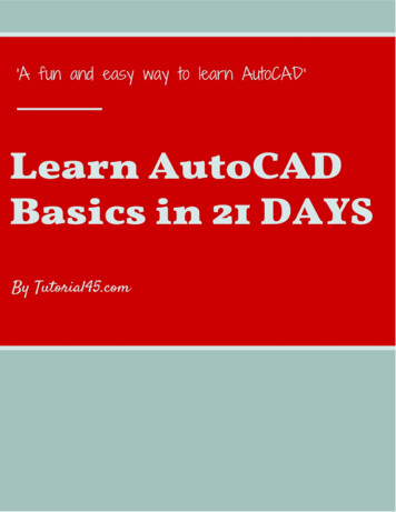 Learn AutoCAD Basics In 21 Days EBook - Home - Tutorial45