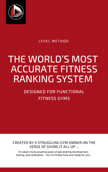 RANKING SYSTEM ACCURATE FITNESS THE WORLD’S MOST