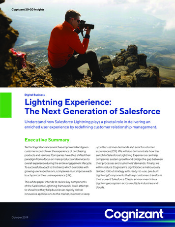 Lightning Experience: The Next Generation Of Salesforce