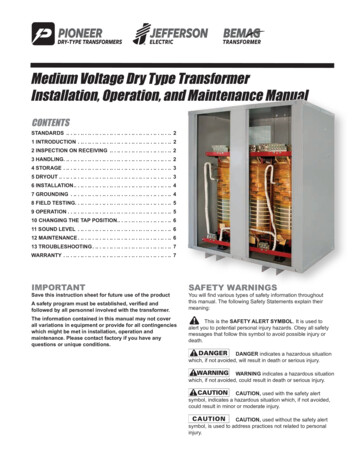 Medium Voltage Dry Type Transformer Installation .