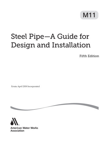 Steel Pipe—A Guide For Design And Installation - AWWA