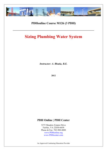 Sizing Plumbing Water System - PDHonline 