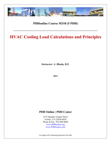 HVAC Cooling Load Calculations And Principles