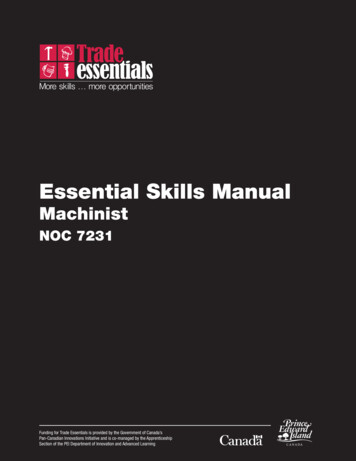 Essential Skills Manual - Machinist