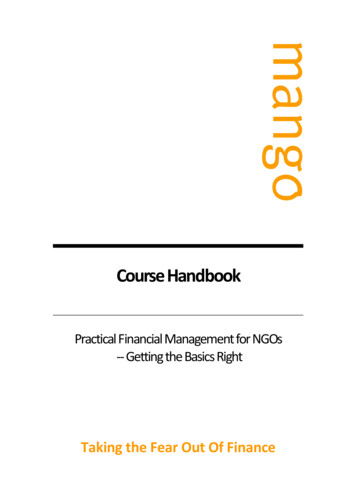 Practical Financial Management For NGOs -- Getting The .