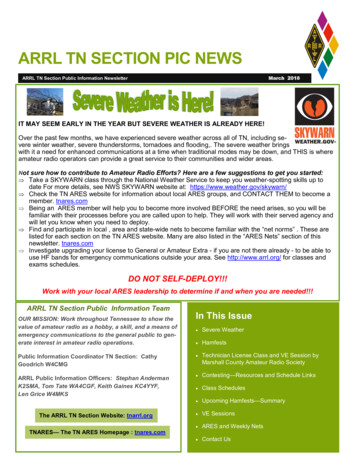 ARRL TN Section Public Information Newsletter March 2018