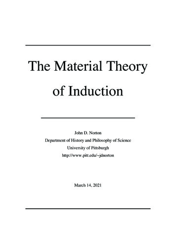 The Material Theory Of Induction - University Of Pittsburgh