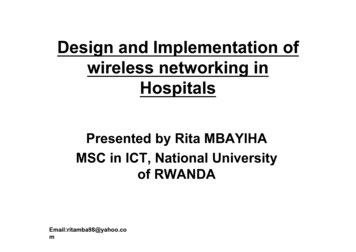 Design And Implementation Of Wireless Networking In Hospitals