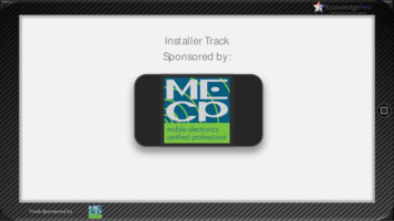 Installer Track Sponsored By