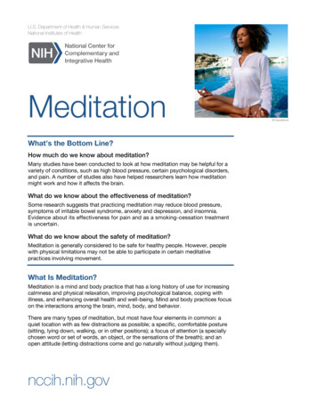 Meditation - National Institutes Of Health