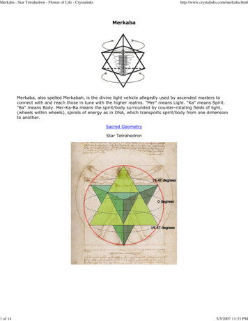 Merkaba - Star Tetrahedron - Flower Of Life - Crystalinks
