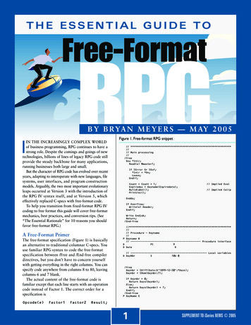 THE ESSENTIAL GUIDE TO Free-Format RPG