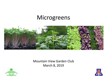 Microgreens - University Of Arizona