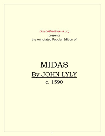 MIDAS - ElizabethanDrama 