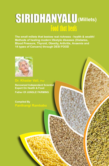 SIRIDHANYALU(Millets) Food That Heals