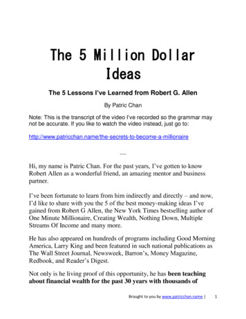 The 5 Million Dollar Ideas - Sfmillionaires 