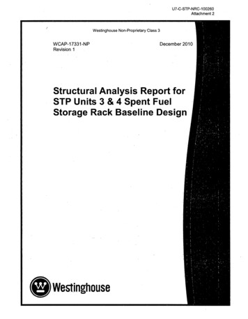 Structural Analysis Report For 3 & 4 Spent Fuel Storage .