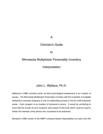 MMPI-2 Interpretation Guide