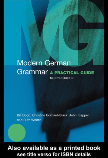 Modern GERMAN Grammar - Mercaba 