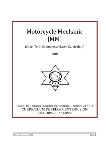 Motorcycle Mechanic [MM] - CTEVT