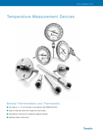 Temperature Measurement Devices - Swagelok