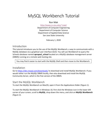 MySQL Workbench Tutorial - San Jose State University