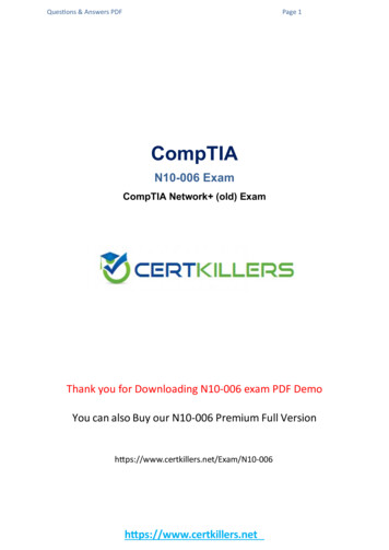 CompTIA N10-006 - Killexams