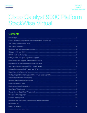 Cisco Catalyst 9000 Platform StackWise Virtual White Paper