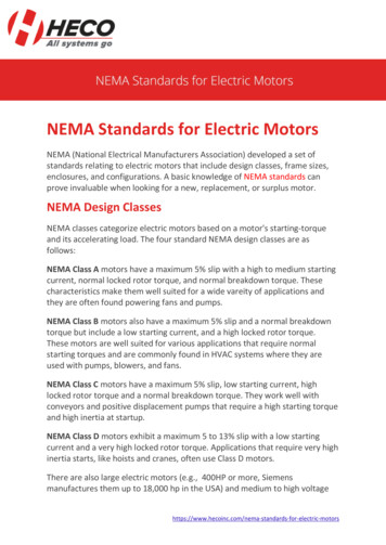 NEMA Standards For Electric Motors