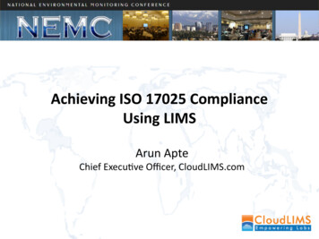 Achieving ISO 17025 Compliance Using LIMS