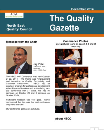 December 2014 North East The Quality - NEQC