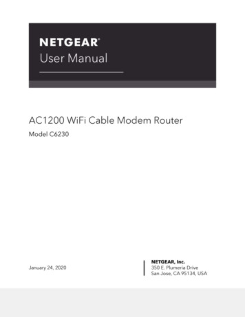 AC1200 WiFi Cable Modem Router C6230 User Manual