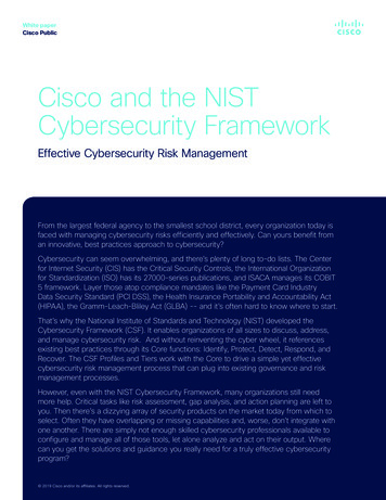 Cisco And NIST Cybersecurity Framework White Paper