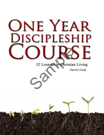 ONE YEAR DISCIPLESHIP COURSE - Way Of Life