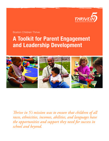 Boston Children Thrive: A Toolkit For Parent Engagement .