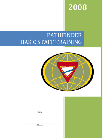 PATHFINDER BASIC STAFF TRAINING WORK SHEET